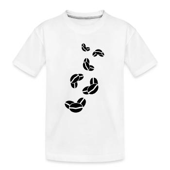 Symbole du grain de café - T-shirt bio Premium Enfant - blanc - Devant