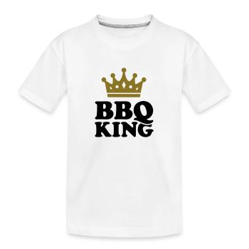 BBQ King - Kids' Premium Organic T-Shirt - white - Front