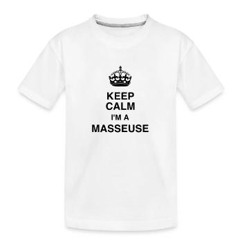 Massage / Masseur / Masseuse / Métier / Job - T-shirt bio Premium Enfant - blanc - Devant