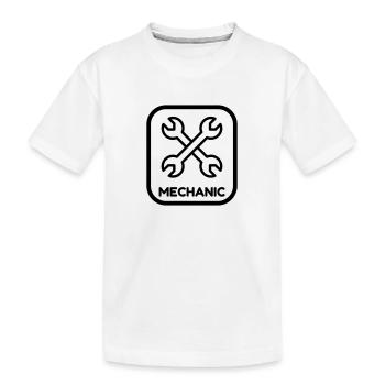 Mechanik / Mechaniker / Auto / Garage - Kinder Premium Bio T-Shirt - Weiß - Vorne