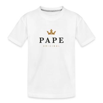 Pape Original Logo de la famille - T-shirt bio Premium Enfant - blanc - Devant