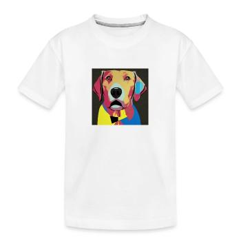 Dachshund Pop Art - Kids' Premium Organic T-Shirt - white - Front