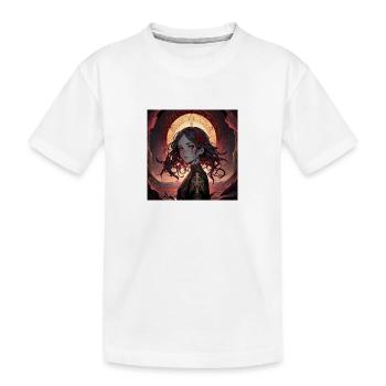 Anime voll Mond - Kinder Premium Bio T-Shirt - Weiß - Vorne