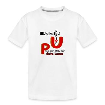Pass auf dich auf Gute Laune - Kinder Premium Bio T-Shirt - Weiß - Vorne