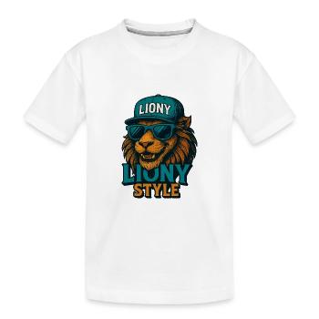 Liony Style - T-shirt bio Premium Enfant - blanc - Devant