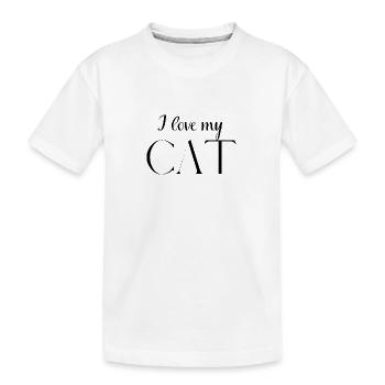 I love my cats - Kids' Premium Organic T-Shirt - white - Front