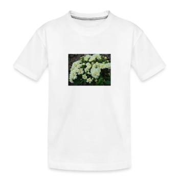 White filled scented primroses in spring - Kids' Premium Organic T-Shirt - white - Front