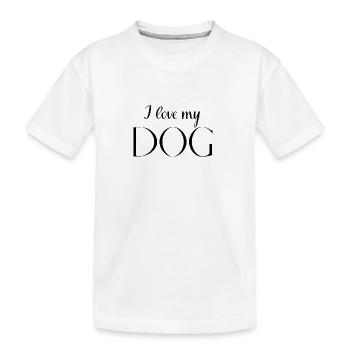 I love dogs - Kids' Premium Organic T-Shirt - white - Front