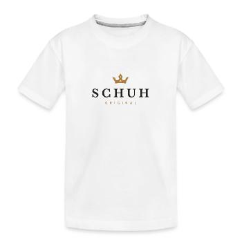 Schuh Original Familienlogo - Kinder Premium Bio T-Shirt - Weiß - Vorne