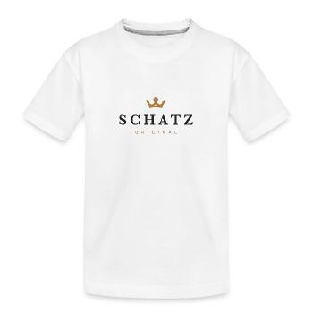 Schatz Original Familienlogo - Kinder Premium Bio T-Shirt - Weiß - Vorne
