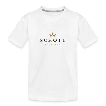 Schott Original Familienname - Kinder Premium Bio T-Shirt - Weiß - Vorne
