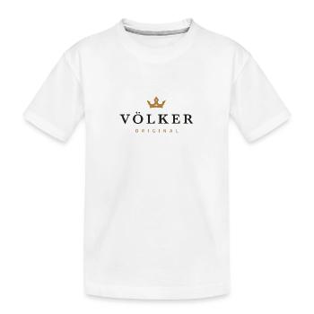 Völker Original Familienlogo - Kinder Premium Bio T-Shirt - Weiß - Vorne