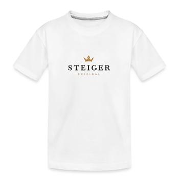 Steiger Original Familienlogo - Kinder Premium Bio T-Shirt - Weiß - Vorne