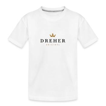Dreher Original Familienlogo - Kinder Premium Bio T-Shirt - Weiß - Vorne