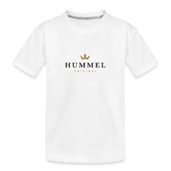 Hummel Original Familienlogo - Kinder Premium Bio T-Shirt - Weiß - Vorne