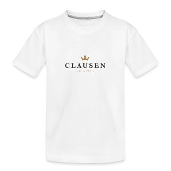 Clausen Original Familienlogo - Kinder Premium Bio T-Shirt - Weiß - Vorne