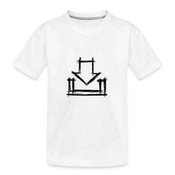 Icône de téléchargement. Télécharger Signe / Icône - T-shirt bio Premium Enfant - blanc - Devant