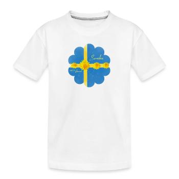Suède Fleurs Solstice d’été - T-shirt bio Premium Enfant - blanc - Devant