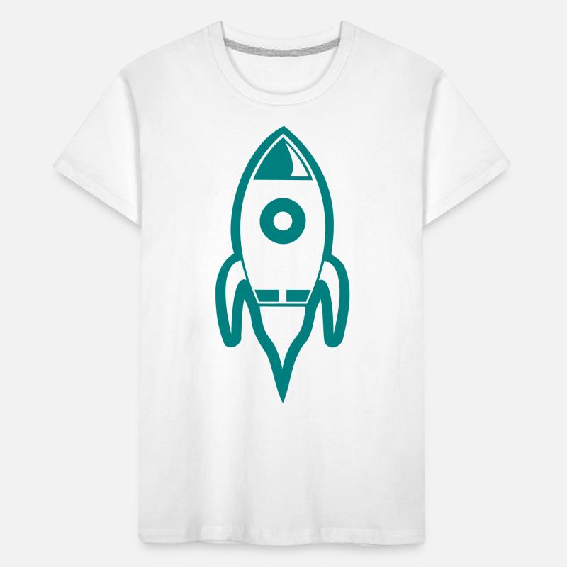 Rocket Rocket Space Shuttle UFO Spacecraft Moon Kids' Premium Organic T-Shirt