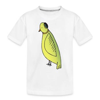 Mamma Vogel - Kinder Premium Bio T-Shirt - Weiß - Vorne