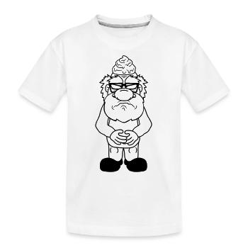 shit shit sour boese veraergert kot heap - Kids' Premium Organic T-Shirt - white - Front