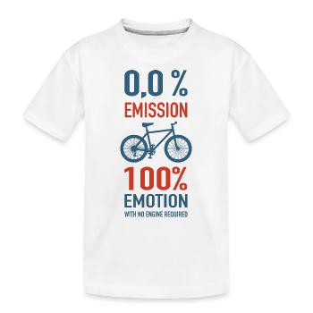 0% d’émission 100% Emotion Bike Bike - T-shirt bio Premium Enfant - blanc - Devant