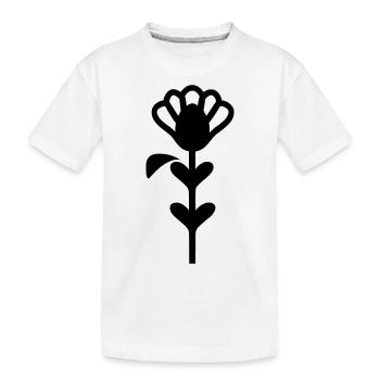 Fleur avec tige - T-shirt bio Premium Enfant - blanc - Devant