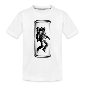 Astronaut im Glas - Kinder Premium Bio T-Shirt - Weiß - Vorne