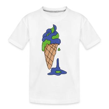 Eis Klimawandel - Kinder Premium Bio T-Shirt - Weiß - Vorne
