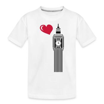 big ben love - Kinder Premium Bio T-Shirt - Weiß - Vorne