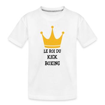 Kickboxing / Kickboxer / Kick Boxing / Kick Boxer - Kids' Premium Organic T-Shirt - white - Front