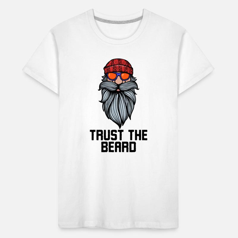 Gesichtsbehaarung Bart Statement Bärtig Vollbart Kinder Premium Bio T-Shirt