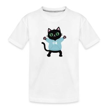 Lass dich umarmen. Kätzchen will gedrückt werde. - Kinder Premium Bio T-Shirt - Weiß - Vorne