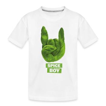 Spiceboy - Basilikum - Devil Horns - Rock ’n’ Roll - Kinder Premium Bio T-Shirt - Weiß - Vorne