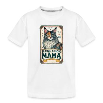 Affiche vintage de Maine Coon Mama - T-shirt bio Premium Enfant - blanc - Devant