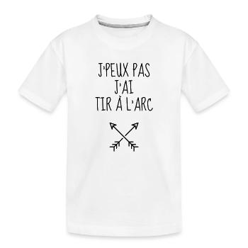 Tir à l'arc Archer Sport Sportif Athlète Flêche - T-shirt bio Premium Enfant - blanc - Devant