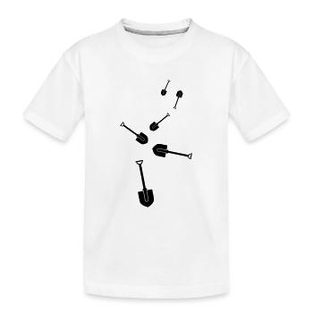 Schaufel icon Silhouette - Kinder Premium Bio T-Shirt - Weiß - Vorne