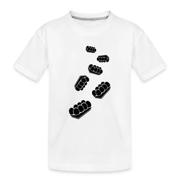 Eggs symbol - Kids' Premium Organic T-Shirt - white - Front