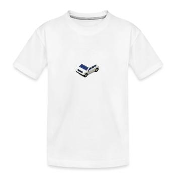 Auto PKW Fahrzeug Weiß - Kinder Premium Bio T-Shirt - Weiß - Vorne