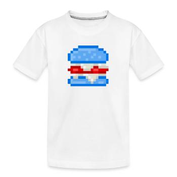 Pixelart Burger - T-shirt bio Premium Enfant - blanc - Devant