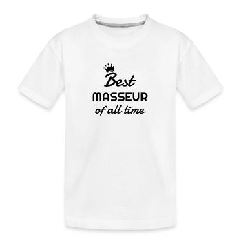 Massage / Masseur / Masseuse / Métier / Job - T-shirt bio Premium Enfant - blanc - Devant