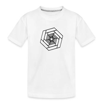 Hexagone infini design - T-shirt bio Premium Enfant - blanc - Devant