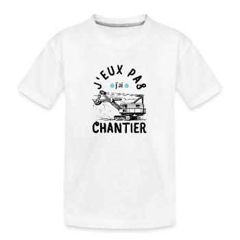 J Peux Pas j ai chantier - T-shirt bio Premium Enfant - blanc - Devant