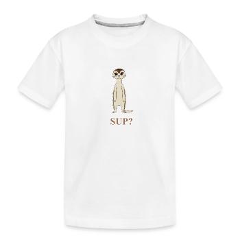 Meerkat - What's up? - Kids' Premium Organic T-Shirt - white - Front