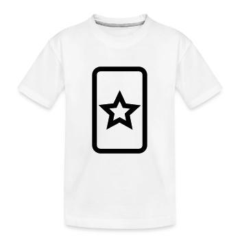 Zener Card | Hollow 5 Pointed Star - Kids' Premium Organic T-Shirt - white - Front