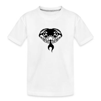 stammes schlange zunge viper 1202 - Kinder Premium Bio T-Shirt - Weiß - Vorne