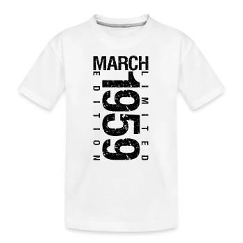 Anniversaire Mars 1959 Mars né en Mars - T-shirt bio Premium Enfant - blanc - Devant