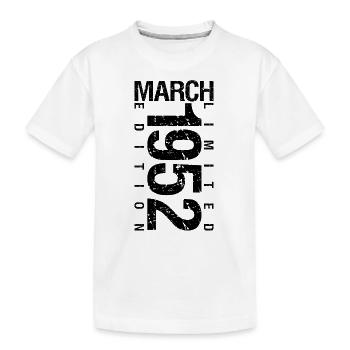 Anniversaire Mars 1952 Mars né en Mars - T-shirt bio Premium Enfant - blanc - Devant