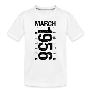Anniversaire Mars 1956 Mars né en Mars - T-shirt bio Premium Enfant - blanc - Devant