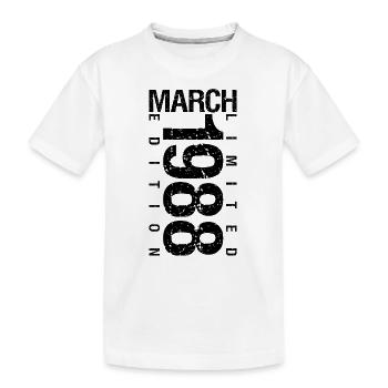 Anniversaire Mars 1988 Mars né en Mars - T-shirt bio Premium Enfant - blanc - Devant